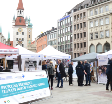 SPZ Teuto2 Nachhaltigkeitsevent 05.06.25 Marienplatz München Recycling durch Teilhabe